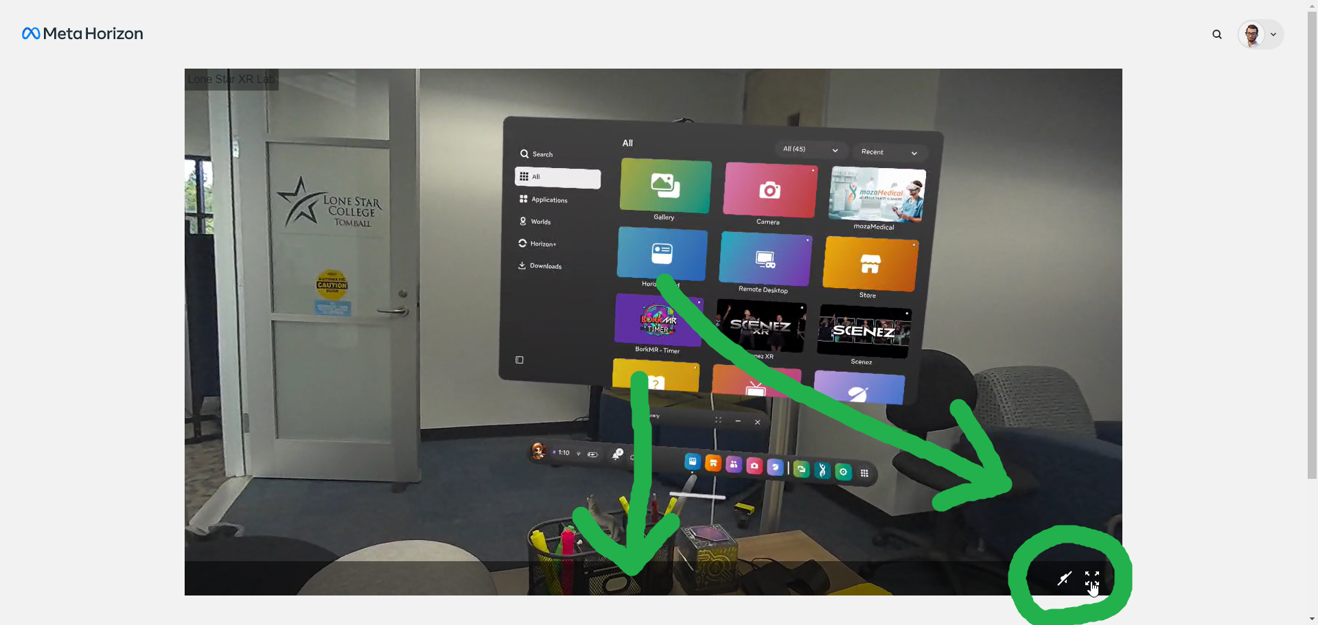 Full Screen Option